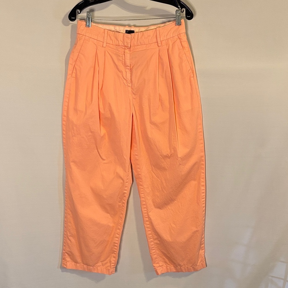 J. Crew Wide-Leg Essential Pant Cotton Poplin Size 4 - Picture 2 of 8